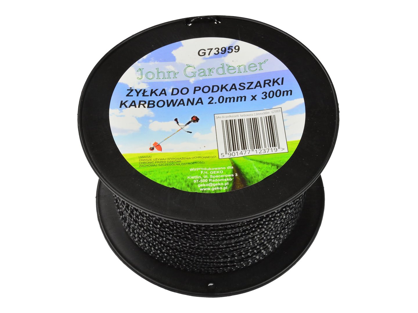 Coarda taiere pentru masini de tuns iarba, forma ondulata, 2mmx300m, GEKO G73959