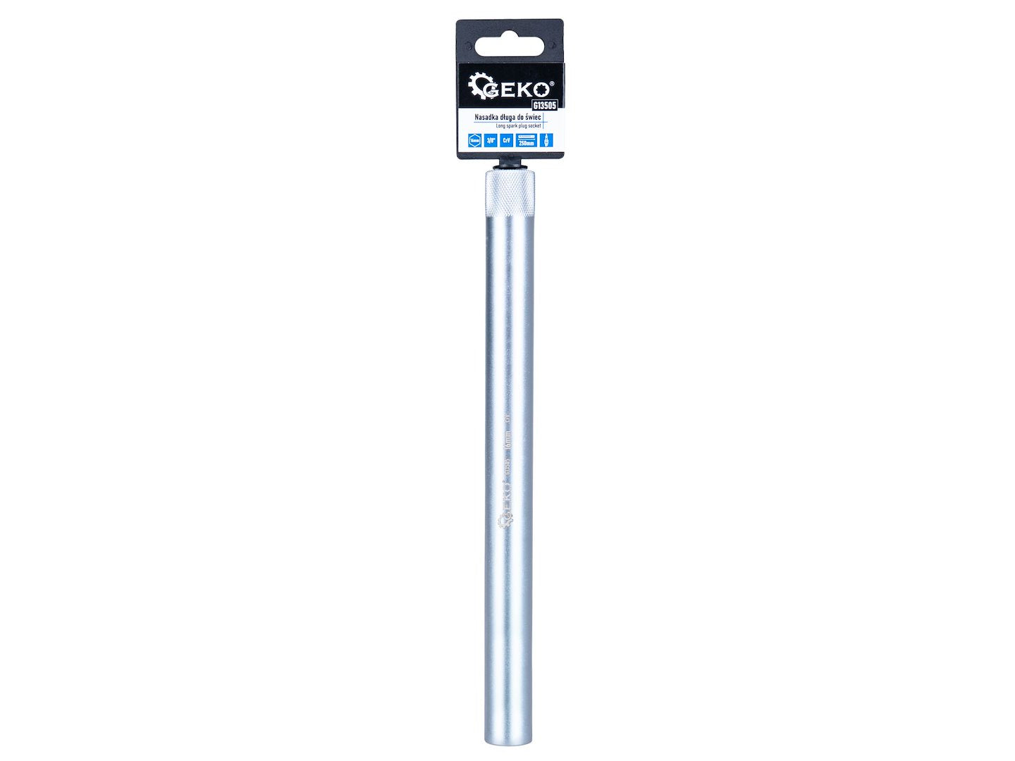 Cheie tubulara pentru bujii, 16 mm, 3 / 8", 250 mm, Cr-V, Geko G13505