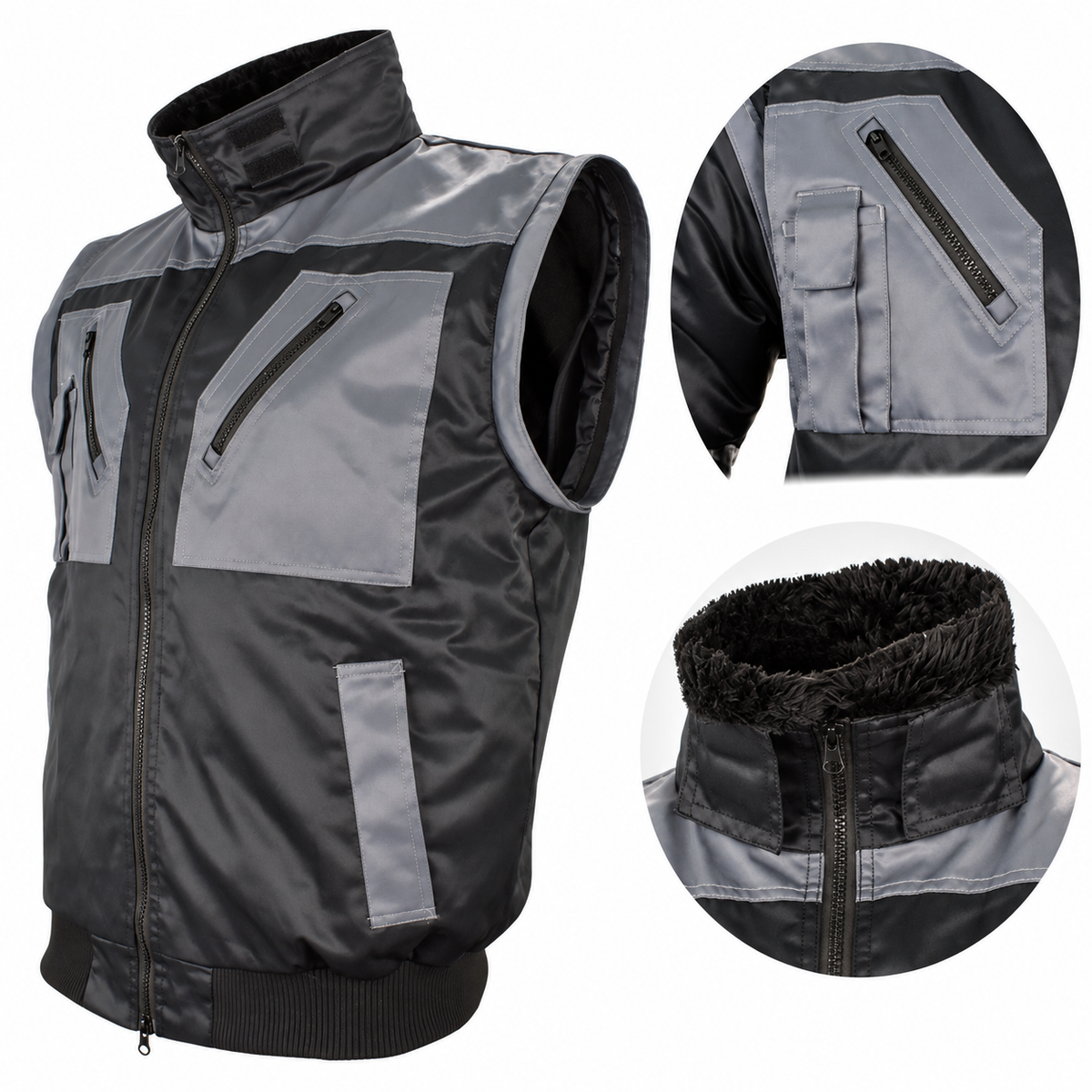 Jacheta de lucru cu maneci detasabile PILOT-bi, negru, marimea XL, Artmas ART715925