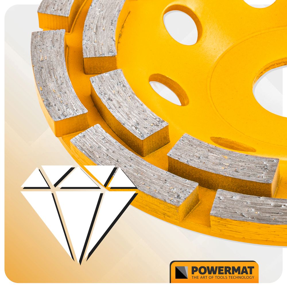 Disc diamantat pentru slefuit PM-DTG-1253T, 125 mm, Powermat PM1419
