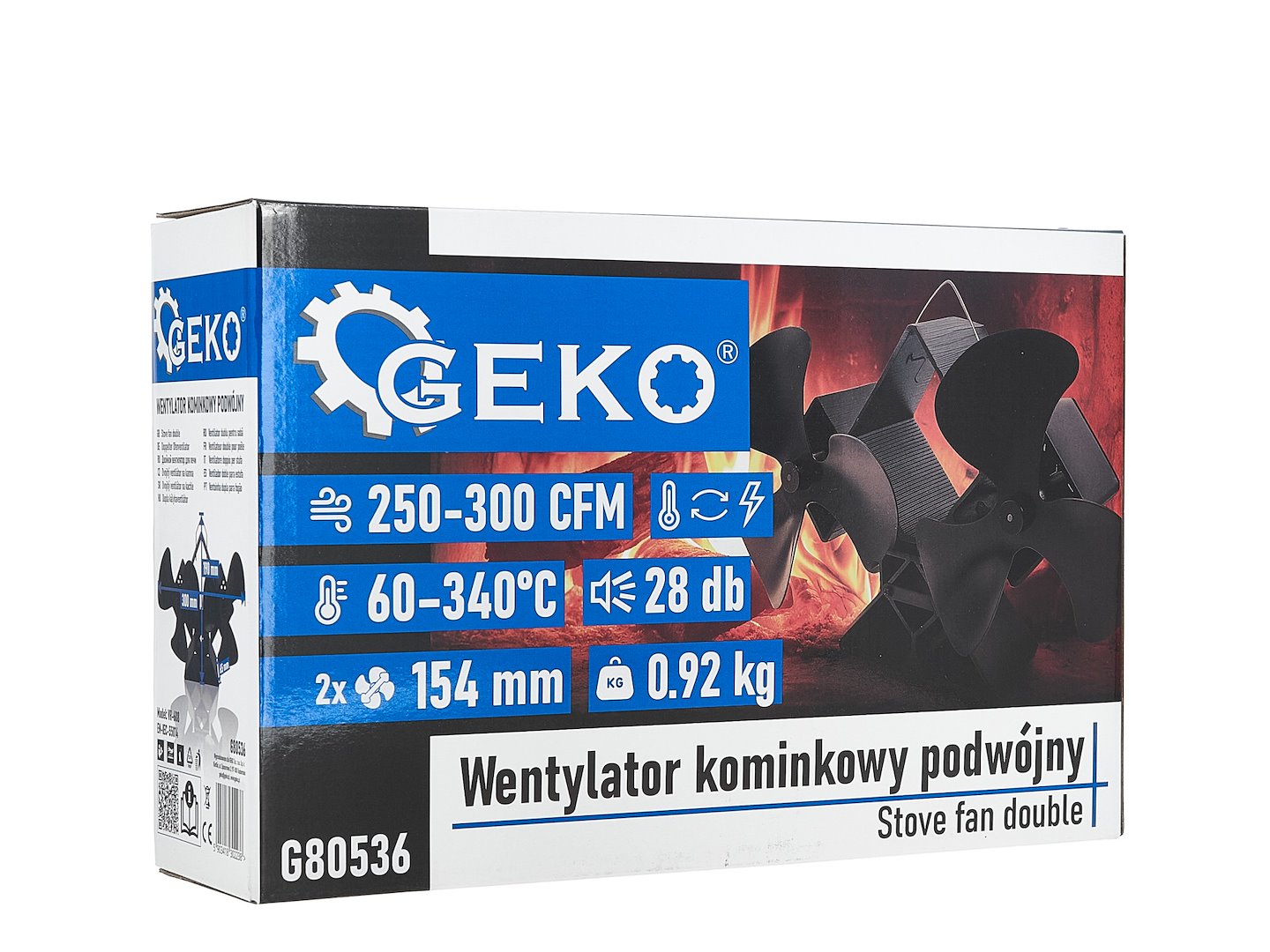 Ventilator dublu termoelectric pentru semineu, Geko G80536