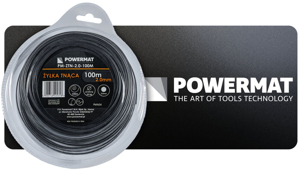 Fir rotund pentru motocoasa PM-ZTN-2.0-100M, 100 m, Powermat PM1634
