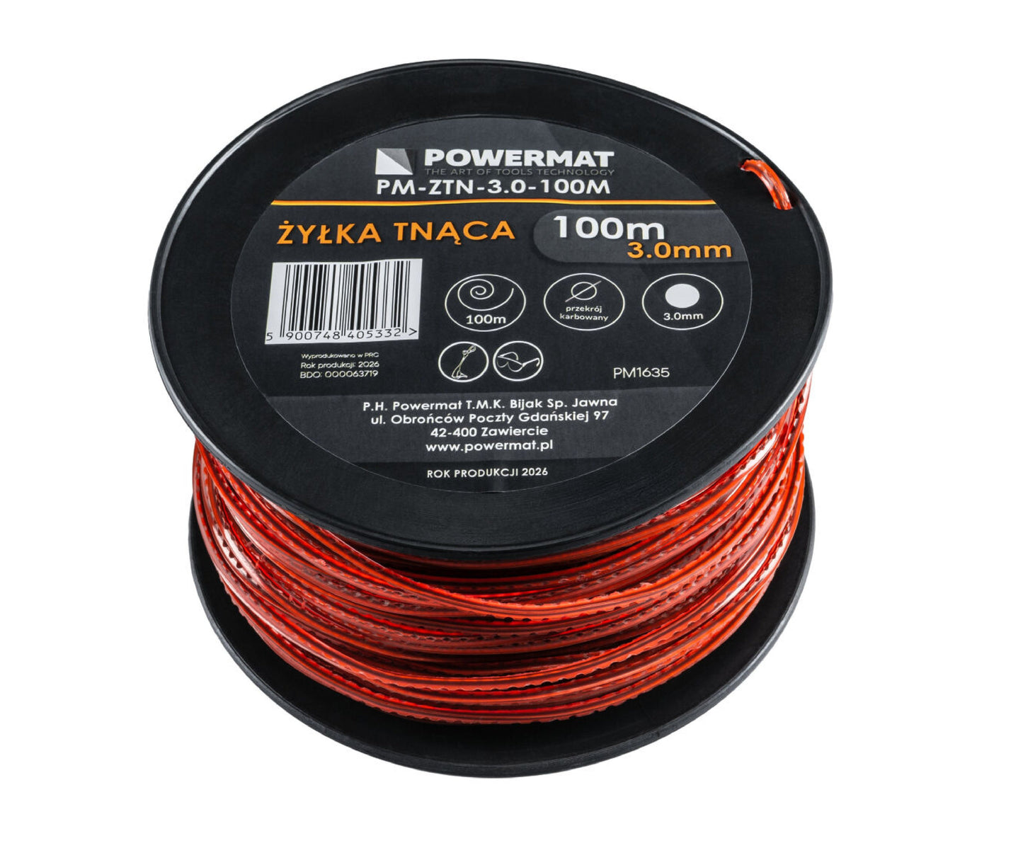 Fir patrat pentru motocoasa PM-ZTN-3.0-100M, 100 m, Powermat PM1635