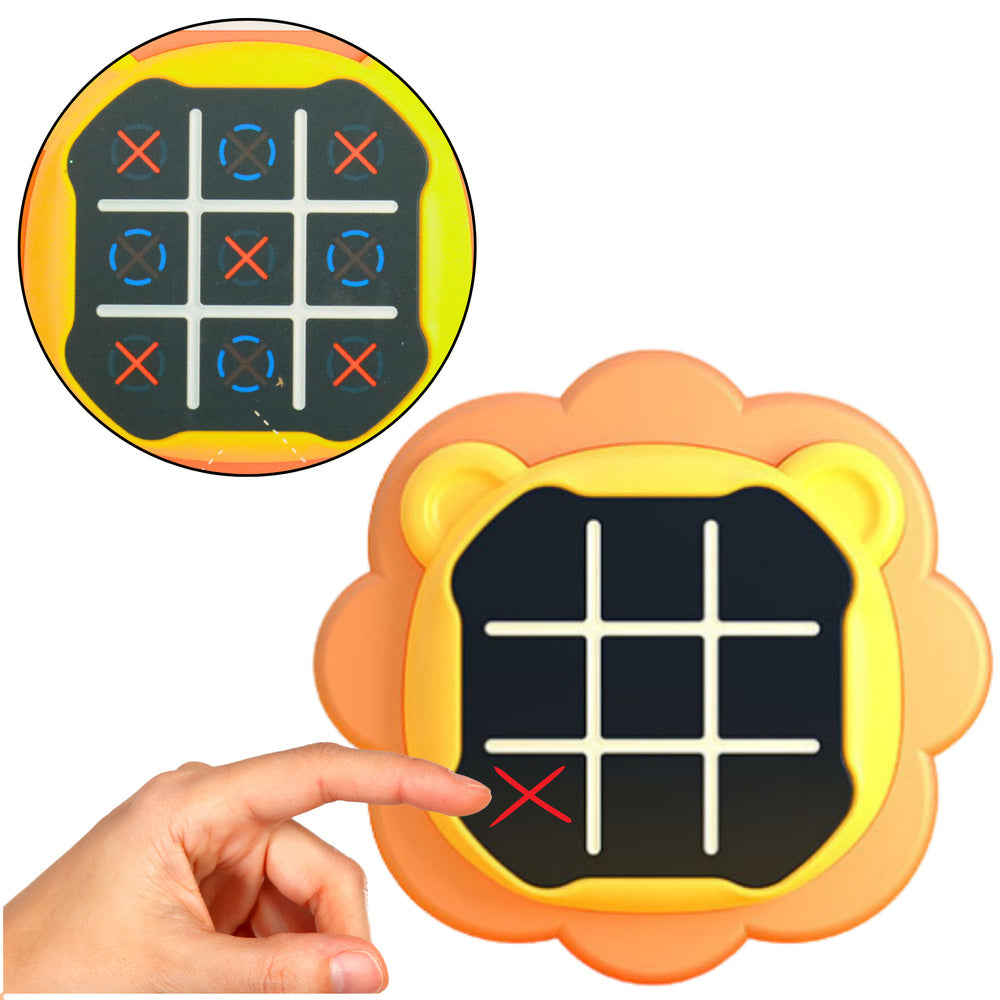 Joc electronic 3 in 1 Tic Tac Toe leu, portocaliu / galben, Lean 21373