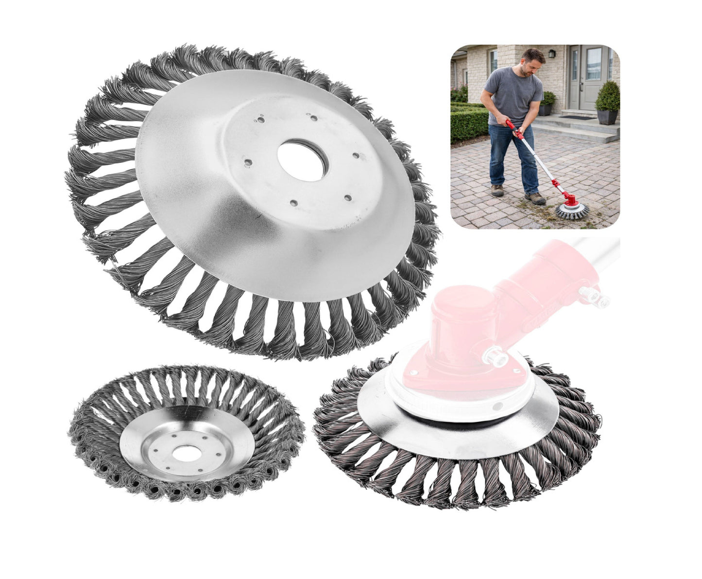 Perie de sarma pentru motocoasa, 150 / 25.4 mm, Lean 29311