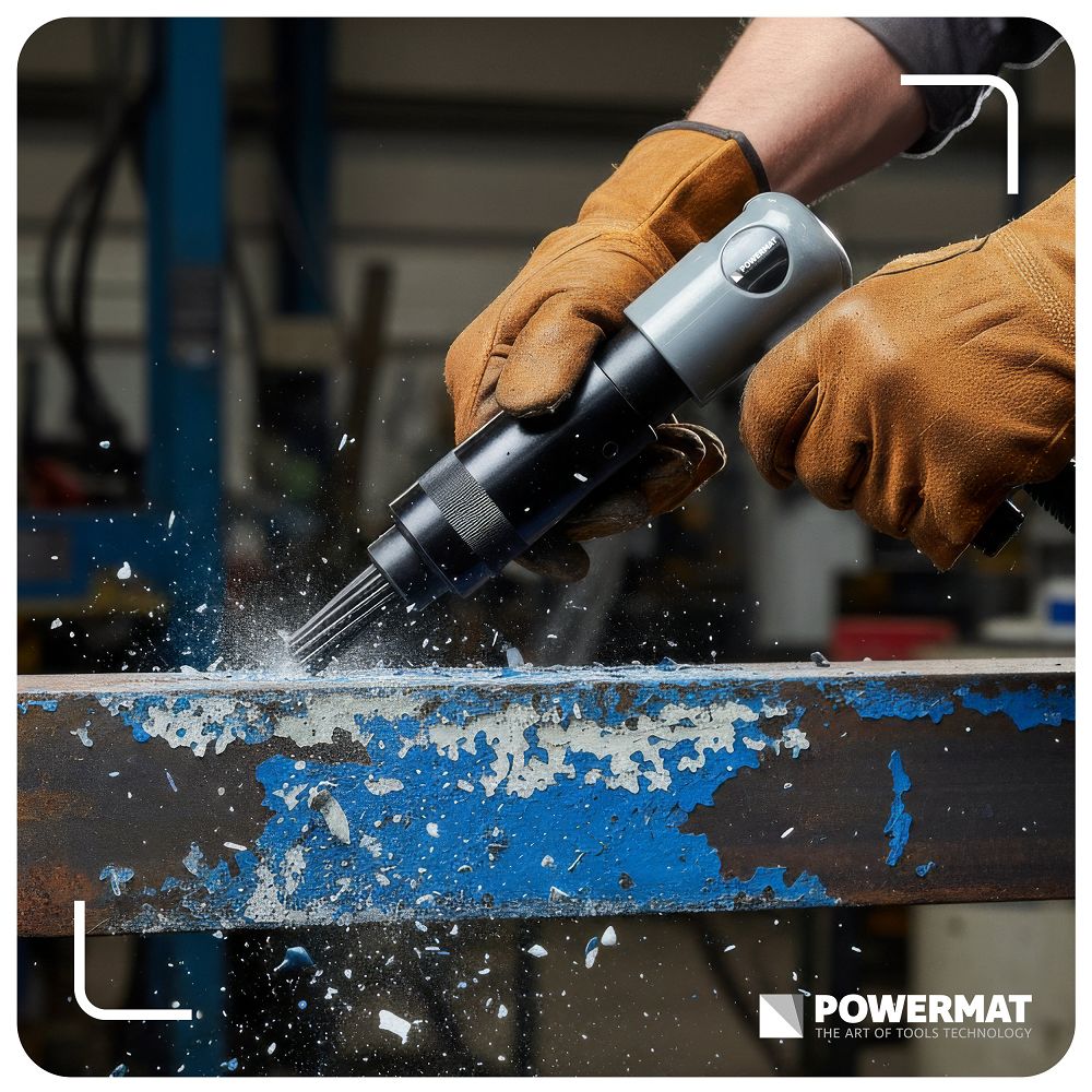 Ciocan pneumatic cu ace pentru rugina PM-PMI-19T, Powermat PM1463