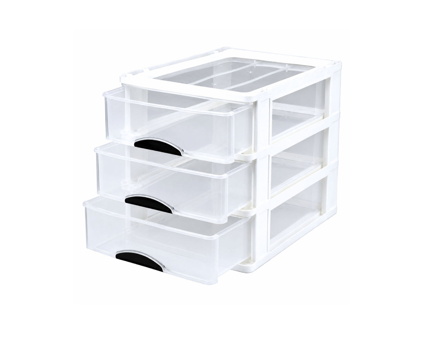 Organizator multifunctional cu 3 sertare, alb, Lean 30858