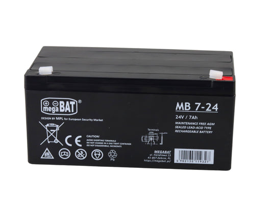 Baterie gel plumb acid, 24 V, 7 Ah, 18.5 x 10 x 9.5 cm, Lean 4986