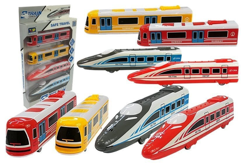 Set 4 vagoane de plastic, multicolor, Lean 4258