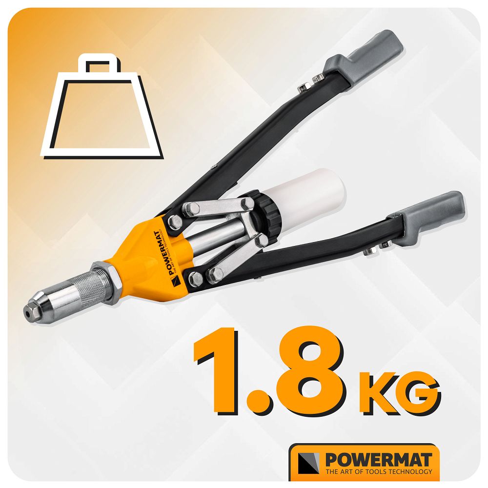 Cleste pentru nituire PM-NIR-525T, 525 mm, 3.2-6.4 mm, Powermat PM1450