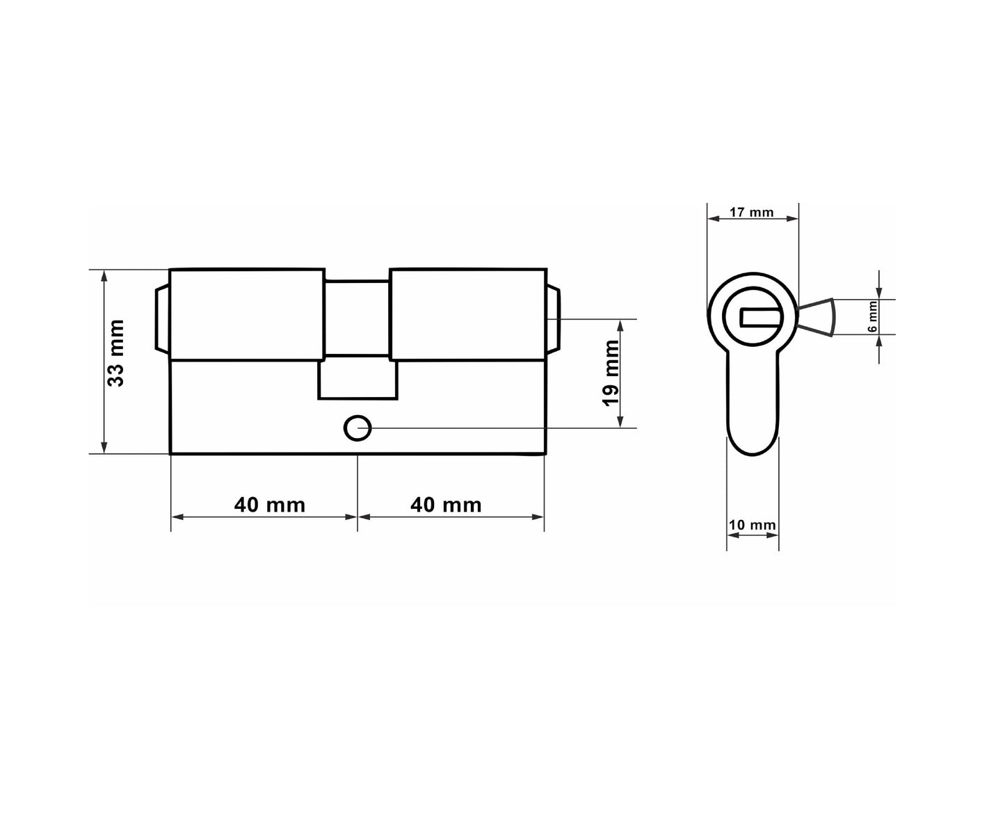 Butuc aluminiu, 40/40, Keltin K02680