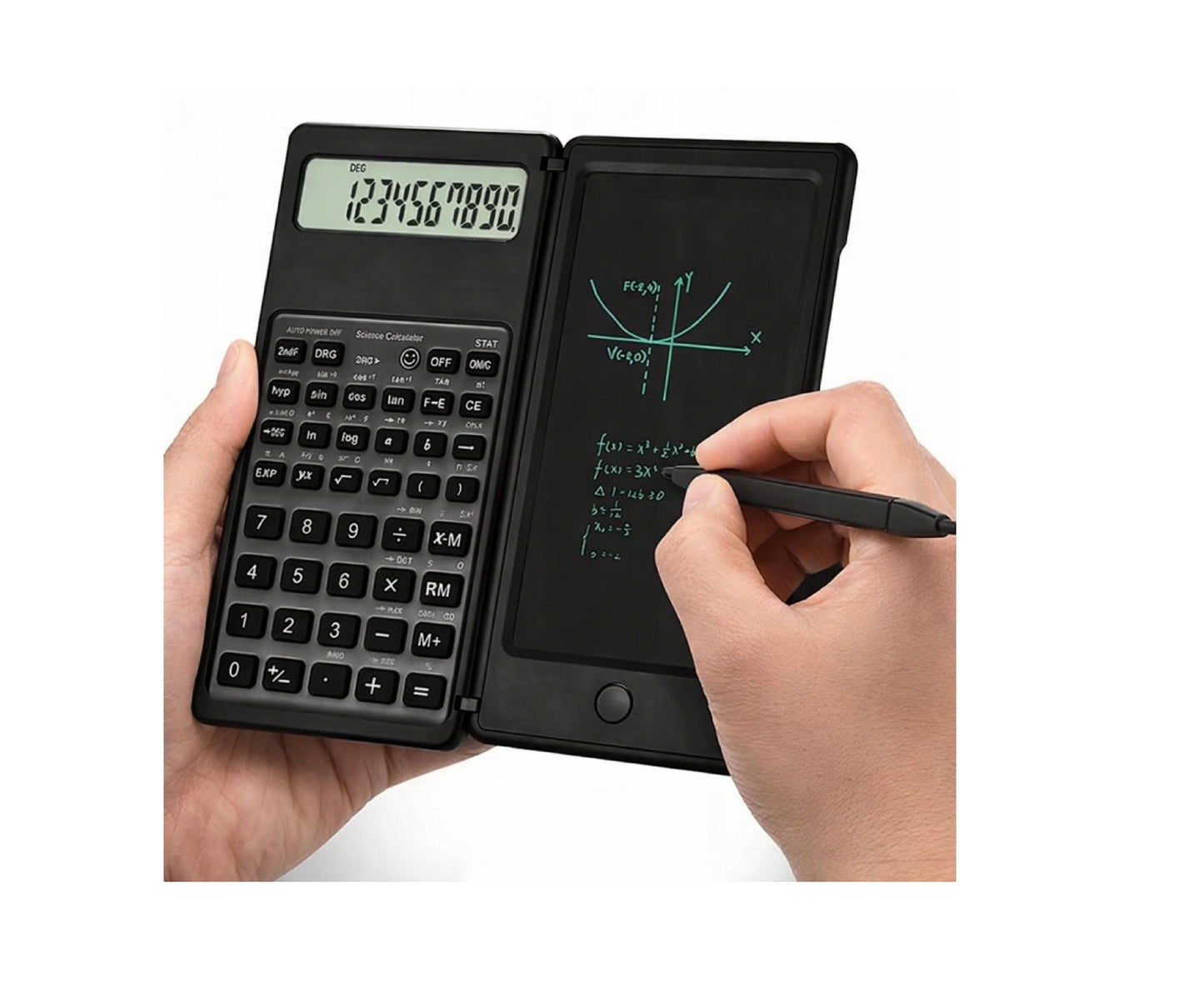 Calculator stiintific cu tabla de scris LCD, negru, Lean 30705