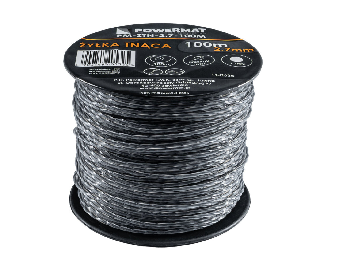 Fir patrat pentru motocoasa PM-ZTN-2.7-100M, 100 m, Powermat PM1636