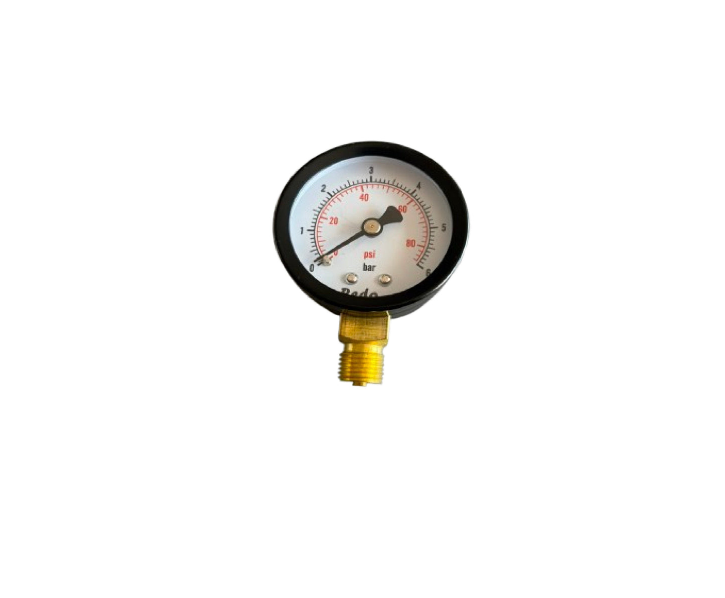 Manometru radial 50 mm 0-6 bar, conexiune inferioara 1/4" BSPT,  Influent RM0004