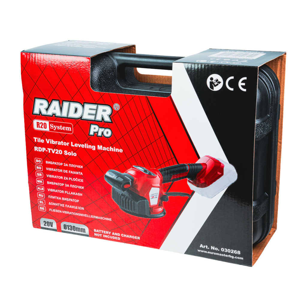 Vibrator de beton Solo RDP-TV20 (fara acumulator si incarcator), 130 mm, Raider 030268