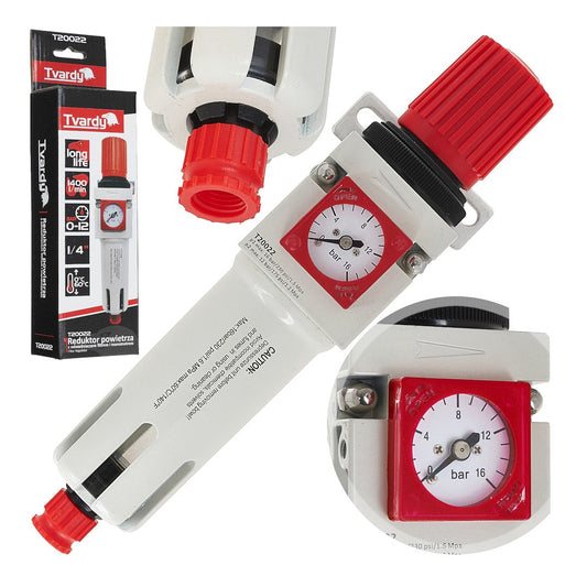 Reductor de aer cu filtru si manometru 1 / 4", Tvardy T20022