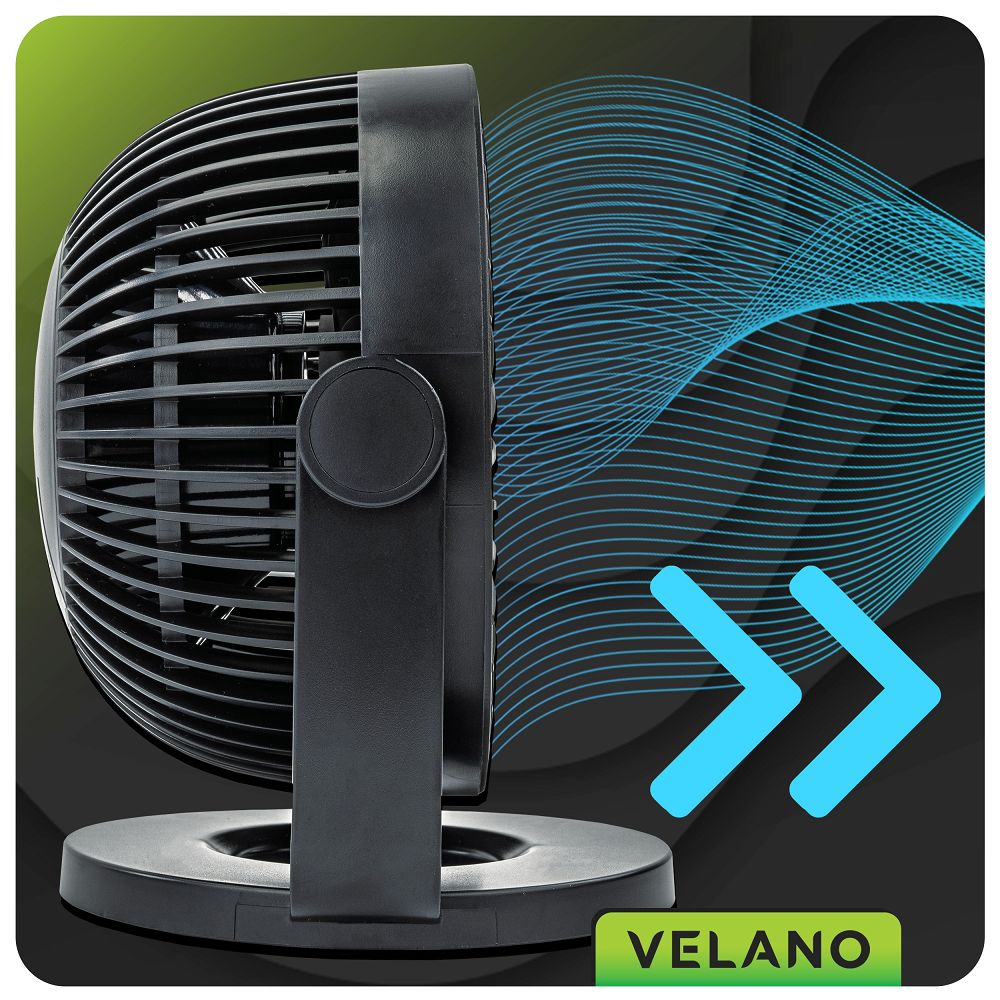 Ventilator de birou cu baterii Velano, negru, 1200 mAh, Powermat VELWEBS0011