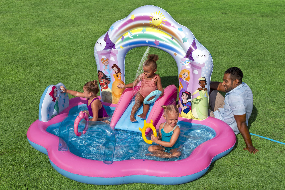 Loc de joaca gonflabil Bestway Disney Princess Enchanted Palace,  221 x 193 x 140 cm, 160 l, Lean  22597