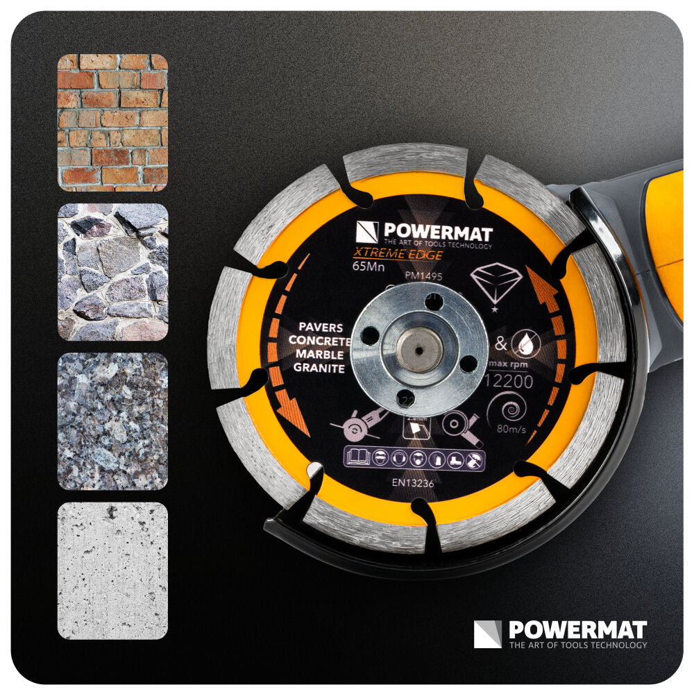 Disc diamantat segmentat PM-TDCS-1253T, 125 mm, Powermat PM1495