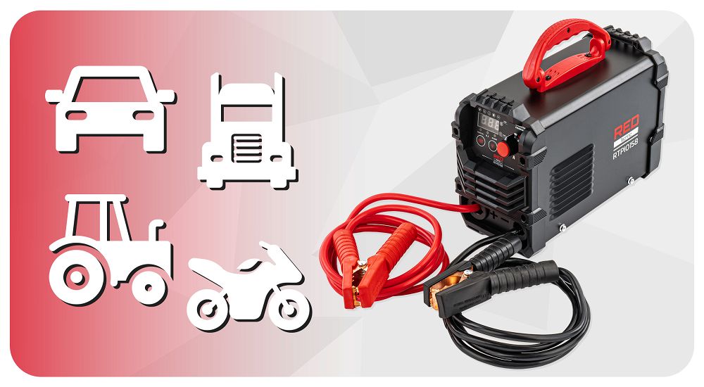 Redresor tip invertor cu afisaj LCD, 400 A, Red Technic RTPI0168