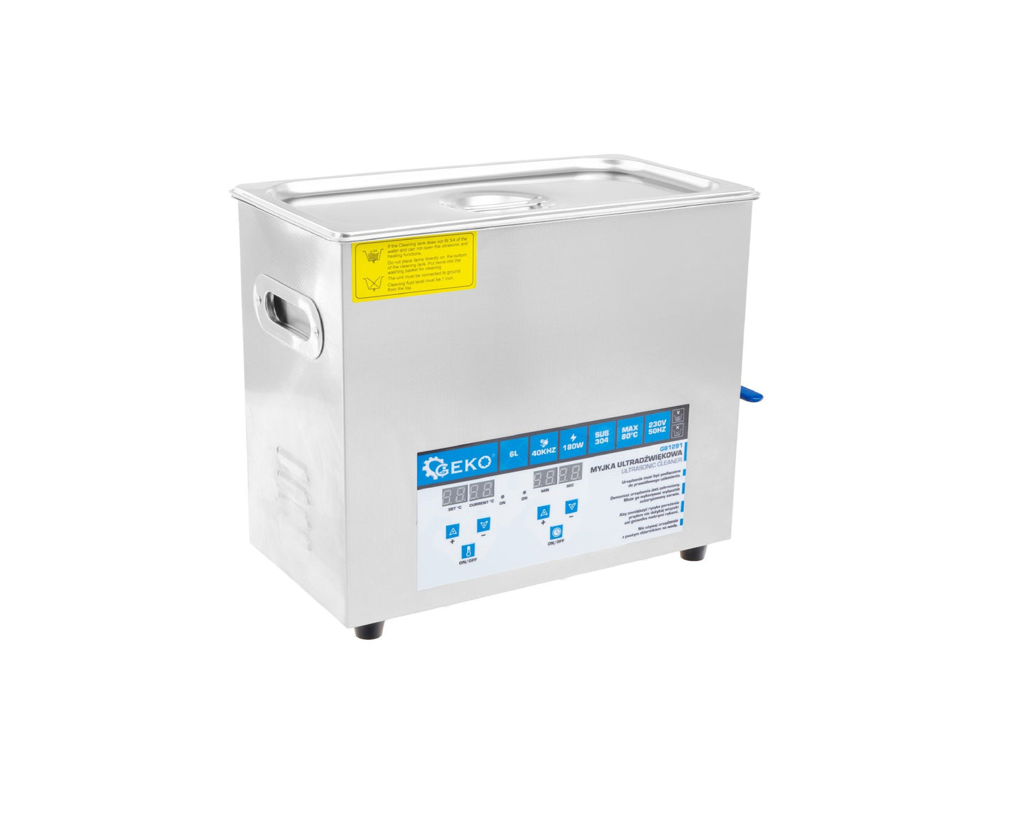 Aparat de curatat cu ultrasunete, 180 W, capacitate 6 l, Geko G81291