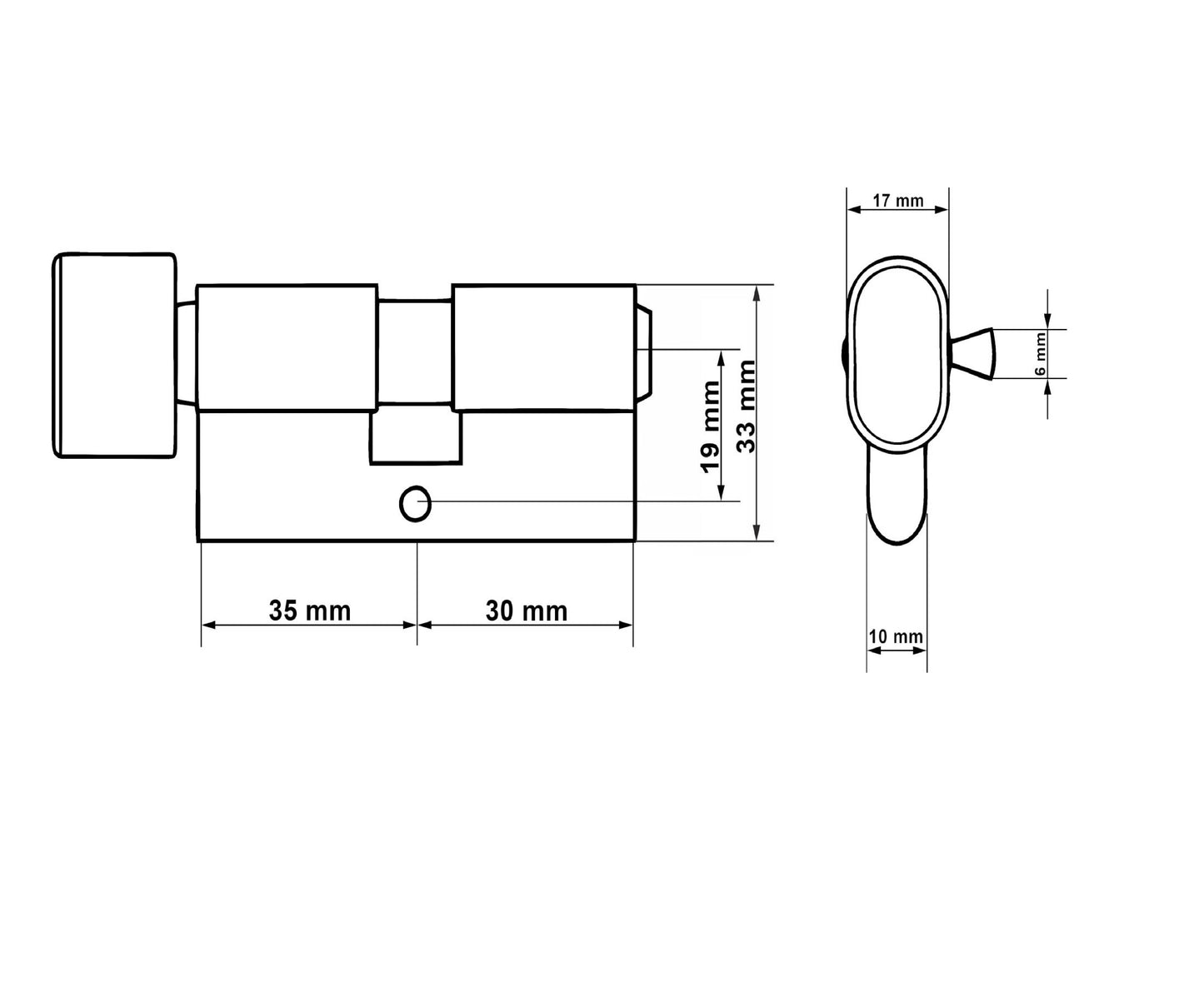 Butuc aluminiu Nickel, 30/35g, Tvardy T01402