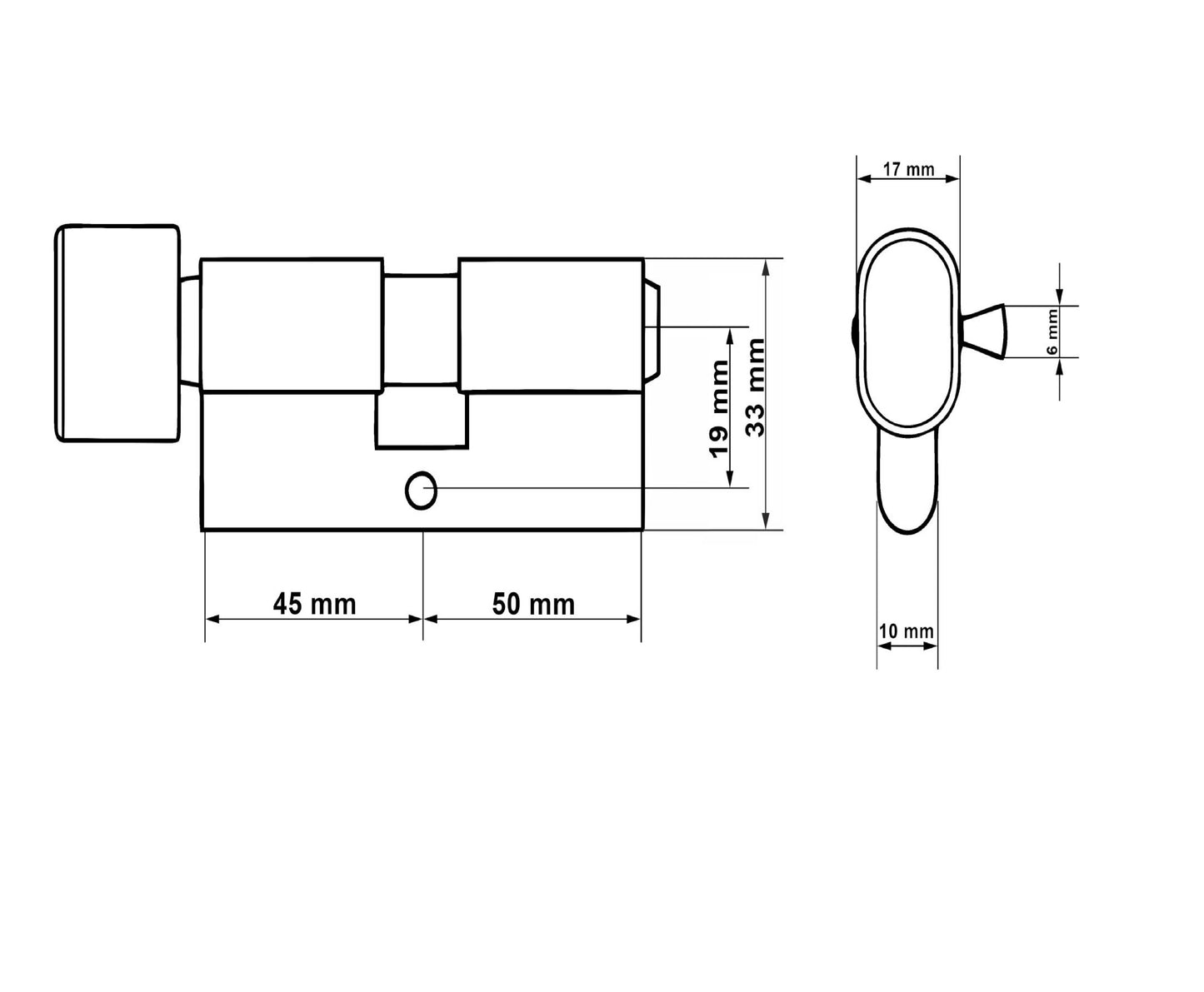 Butuc aluminiu Nickel, 45g/50, Tvardy T01424