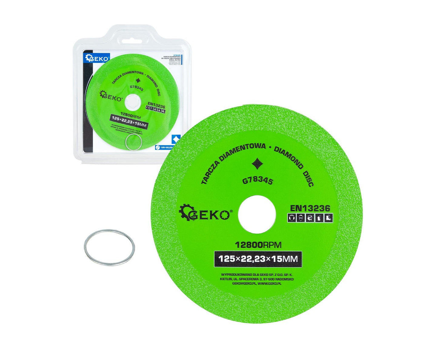 Disc diamantat pentru taierea si slefuirea sticlei, 25×22, 23×15mm, Geko G78345