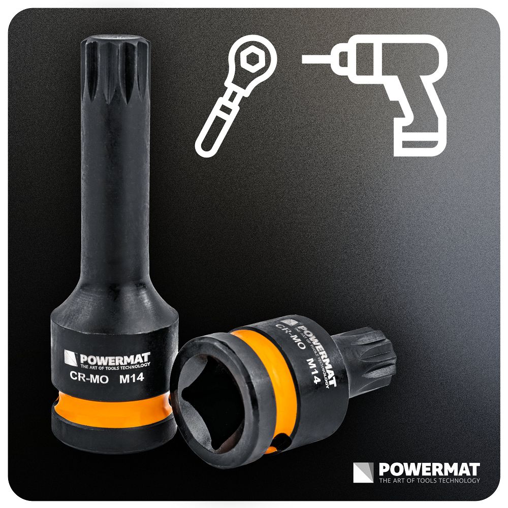 Set chei tubulare de impact PM-ZNU-1418T, 6 bucati, Powermat PM1381
