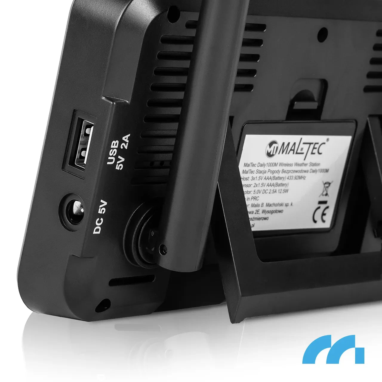 Statie meteo wireless, termometru, barometru, alarma, masurare temperatura, umiditate, negru, MalTec 111979