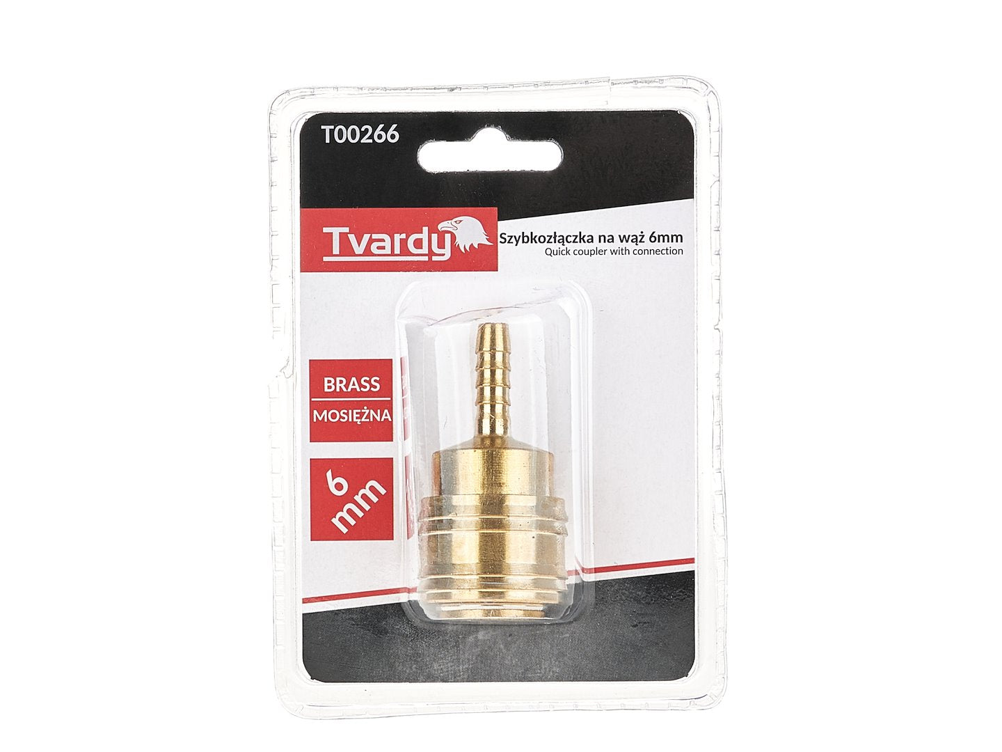 Cuplaj mama din alama, 6 mm, Tvardy T00266