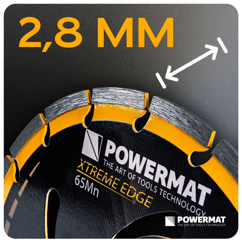 Disc diamantat segmentat PM-TDCS-2302T, 230 mm, Powermat PM1496