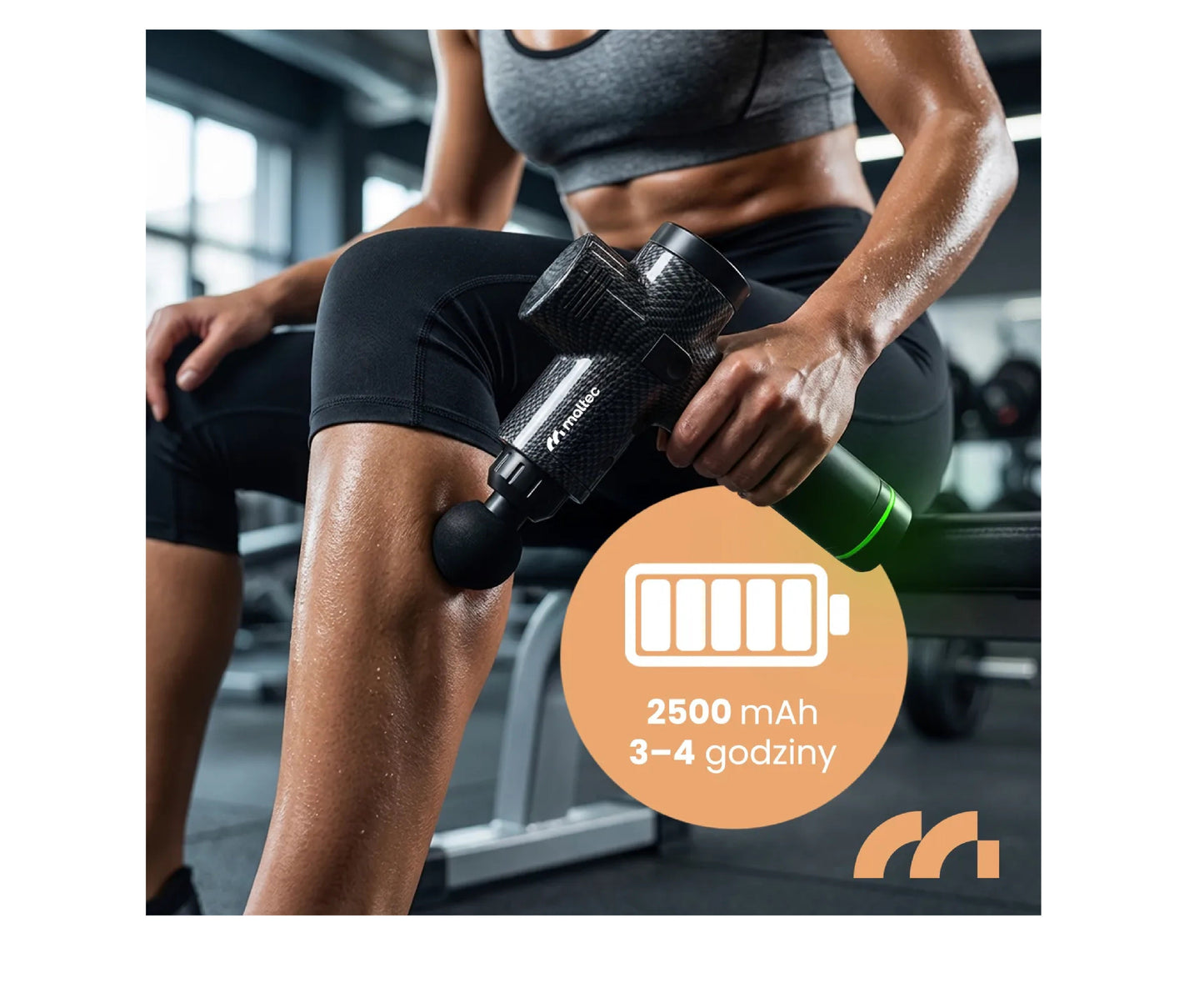 Pistol de masaj cu capete 10 capete interschimbabile, afisaj LCD, MalTec 113856