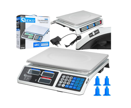 Cantar electronic digital, afisaj LCD, capacitate maxima 40 kg, Geko G71162