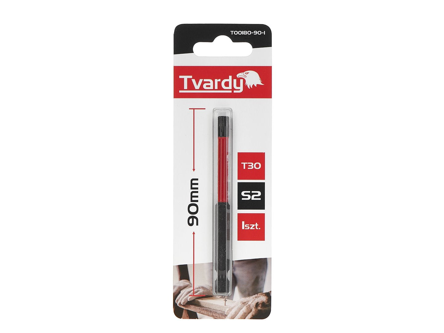 Bit de impact T30, 90 mm S2, Tvardy T00180-90-1