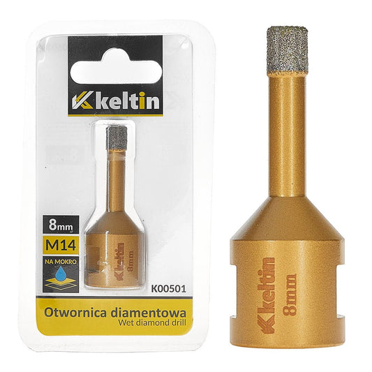 Carota diamantata pentru gresie 8 mm M14, Keltin K00501