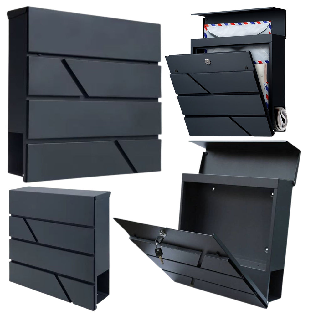 Cutie postala 37x37x11 cm, gri antracit, Lean 26730