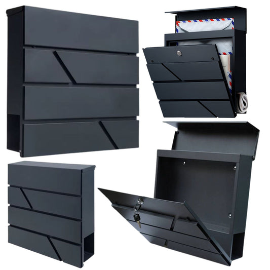 Cutie postala 37x37x11 cm, gri antracit, Lean 26730