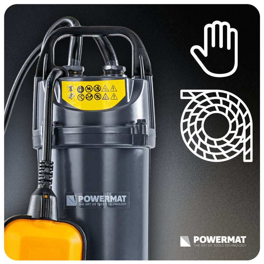 Pompa submersibila cu plutitor PM-PDWB-550TP, 550 W, 7500 l/h, Powermat PM1640