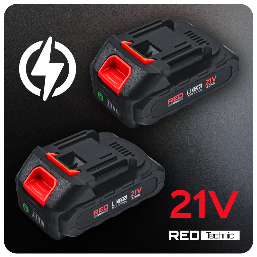 Foarfeca electrica pe acumulator pentru tuns iarba / arbusti, 21 V, Red Technic RTANTK0171