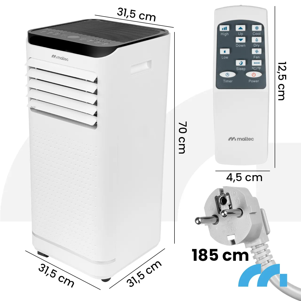 Dezumidificator portabil IcePRO2600, 2.6 kW, MalTec 113271
