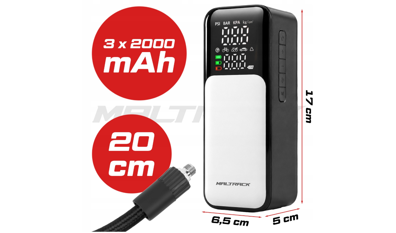 Pompa pentru umflare roti AirGO300, MalTrack 114801