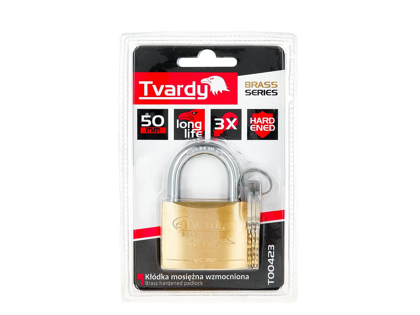 Lacat din alama ranforsat Brass Line, 50 mm, Tvardy T00423