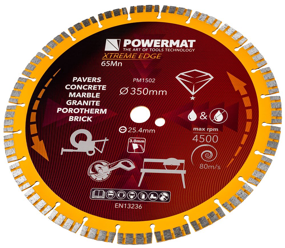 Disc diamantat PM-TDCS-3501T, 350 mm, Powermat PM1502