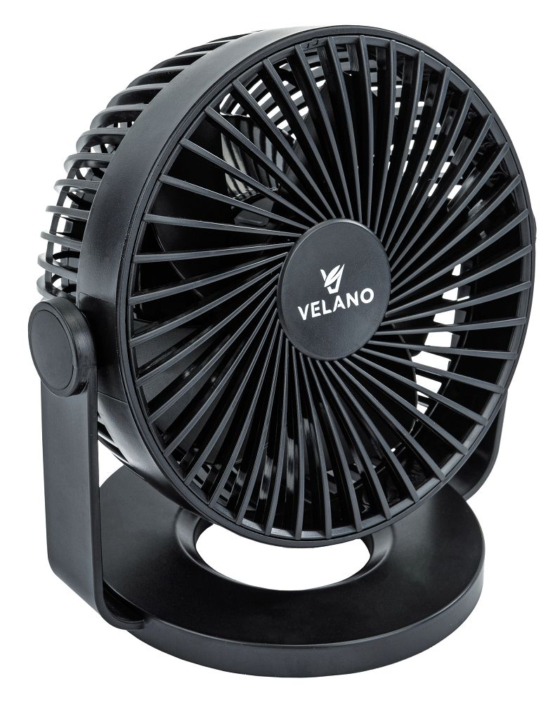 Ventilator de birou cu baterii Velano, negru, 1200 mAh, Powermat VELWEBS0011