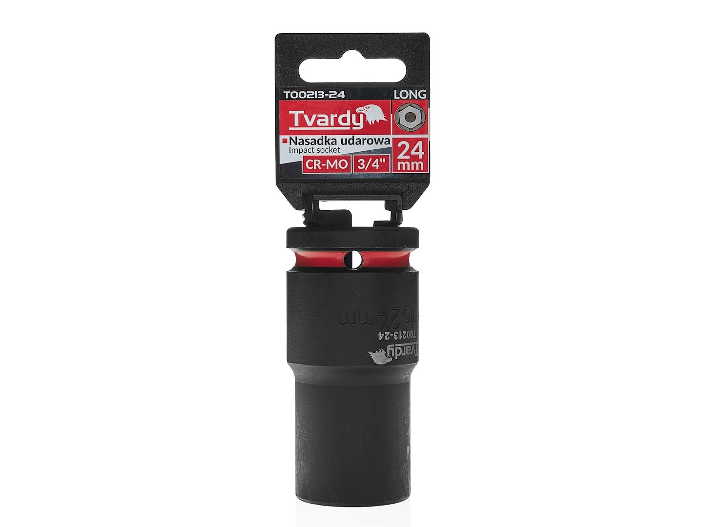 Cheie tubulara de impact in 6 puncte 3 / 4", 24 mm, Cr-Mo, Tvardy T00213-24