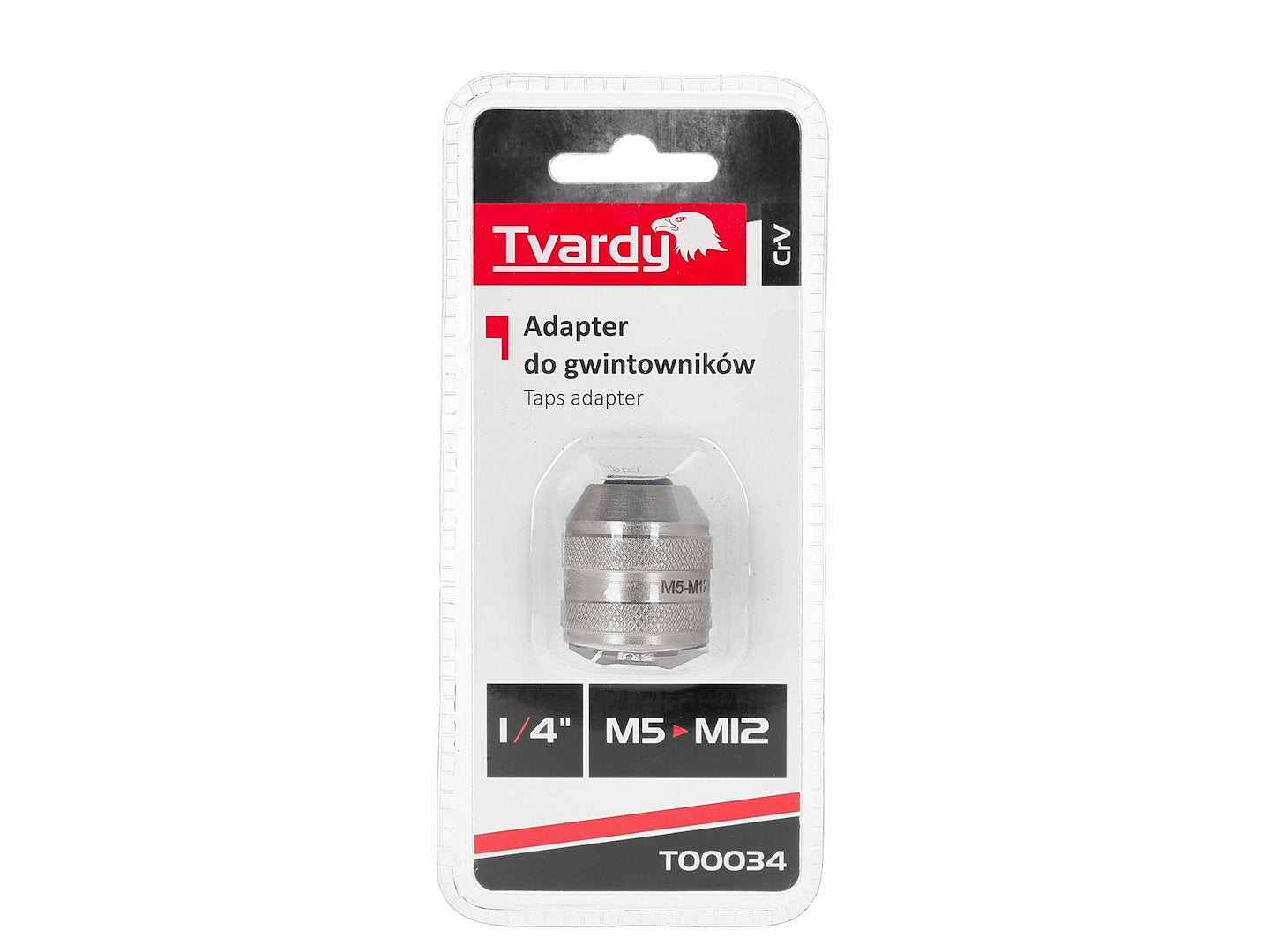 Adaptor pentru tarozi, 1 / 4", M5-M12, Cr-V, Tvardy T00034