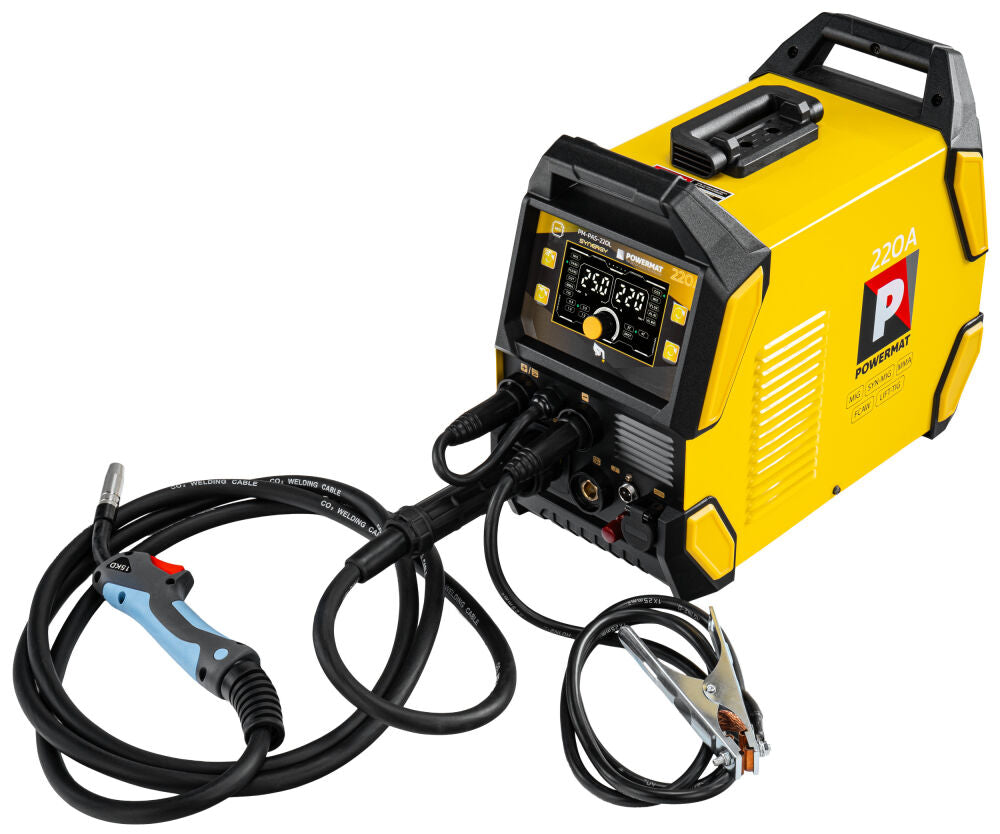 Aparat de sudura tip invertor migomat PM-PAS-220L, afisaj LCD, 220 A, Powermat PM1671