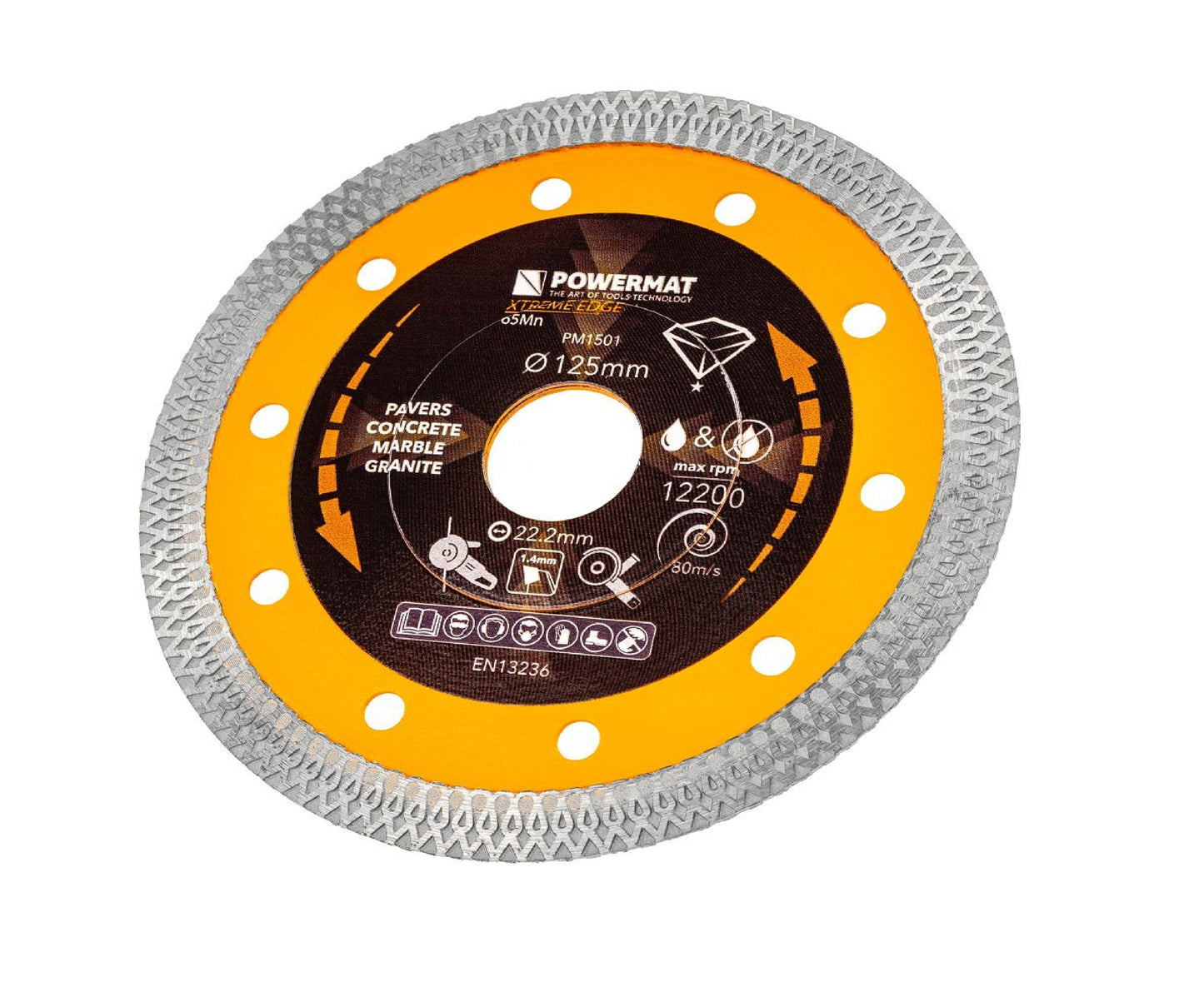 Disc diamantat pentru beton PM-TDCS-1257T, 125 mm, Powermat PM1501