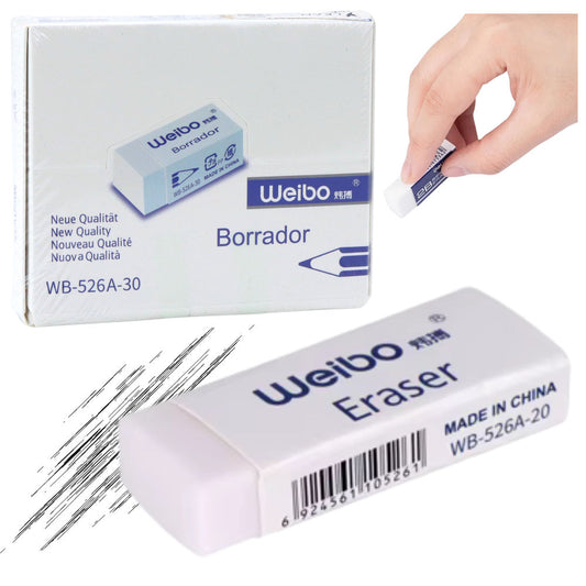 Radiera alba pentru scoala / birou WB-526A, 4 cm, Lean 22411